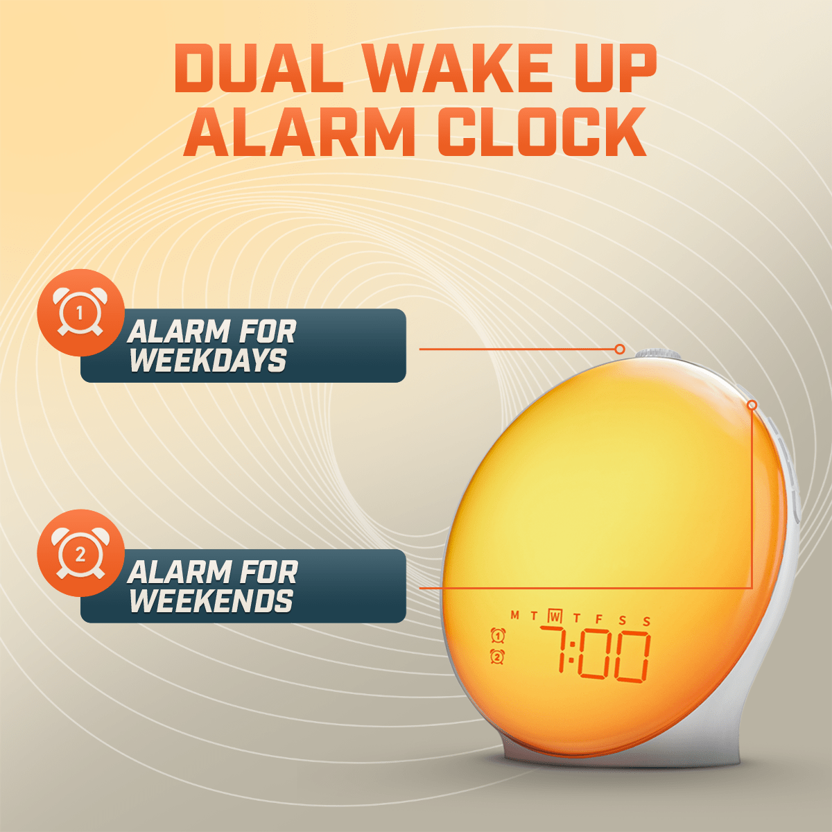 Smart Wi-Fi Wake Up Sunrise Alarm Clock