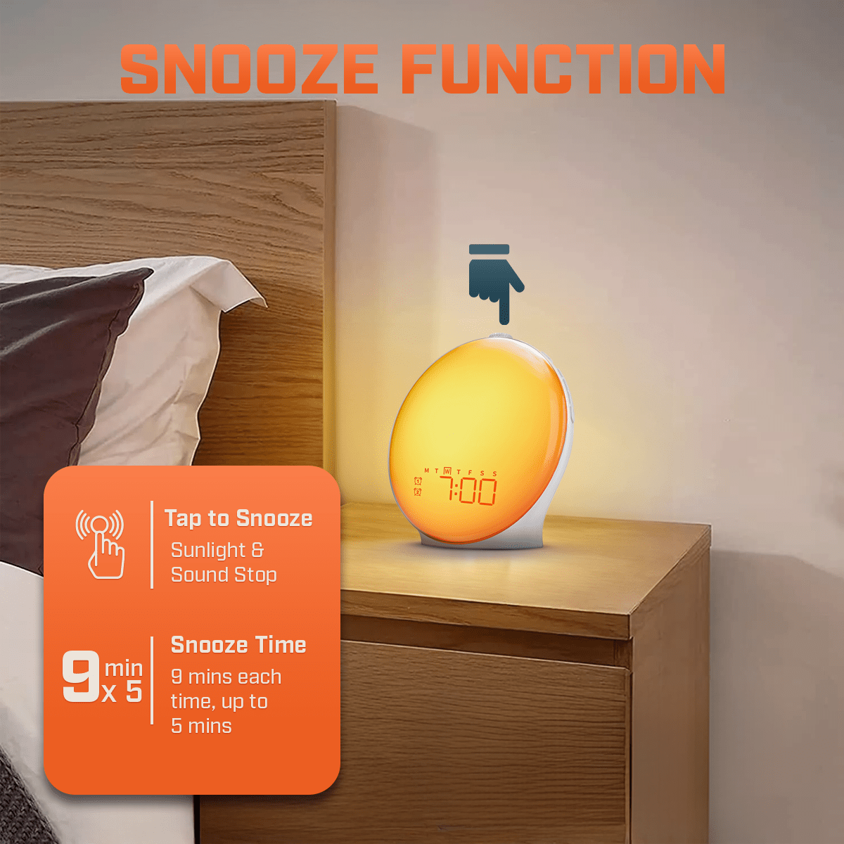 Smart Wi-Fi Wake Up Sunrise Alarm Clock